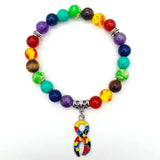 Autism Awareness Puzzle Chakra Beaded Bracelet GlamChasyn