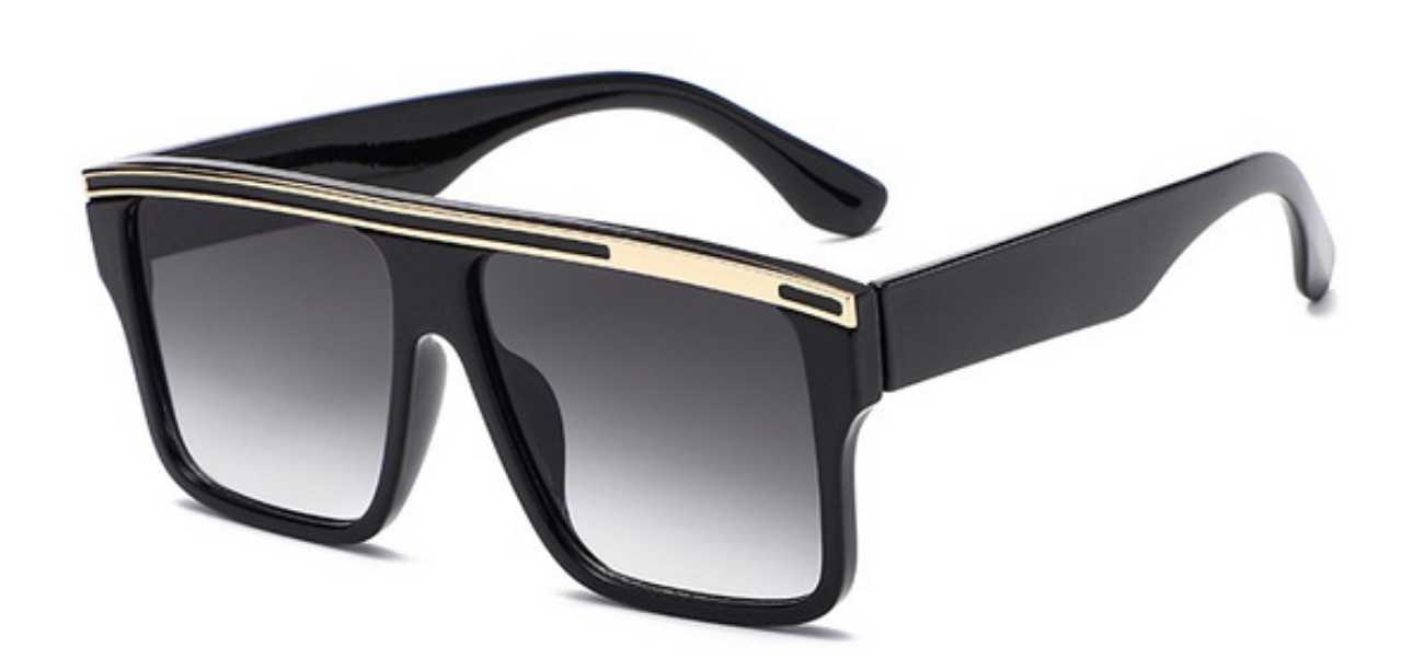 Buy Retro Square Oversized Sunglasses for Men and Women (Black-Black)  Online at Best Prices in India - JioMart.