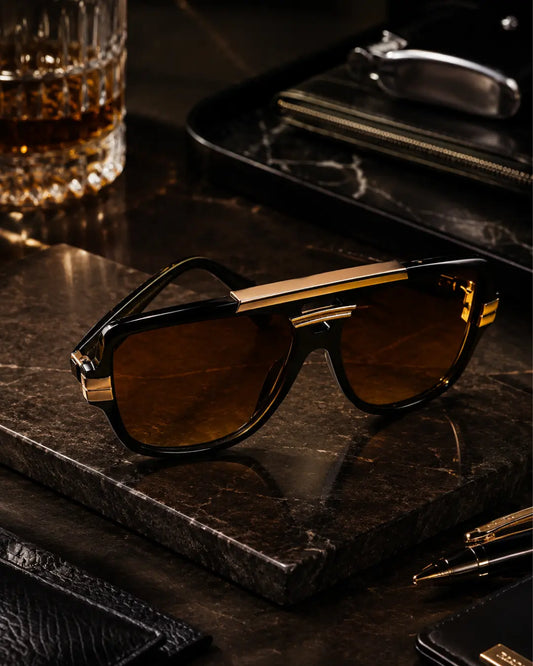 Boardroom Reserve Luxury Shield Sunglasses | Premium Men's Designer-Inspired Eyewear Shadez of Glam