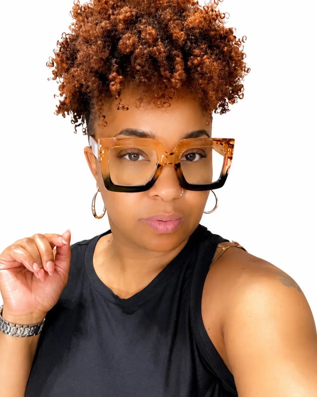 Charmaine Sunglasses | Oversized Square Cat-Eye Fashion Frames Shadez of Glam