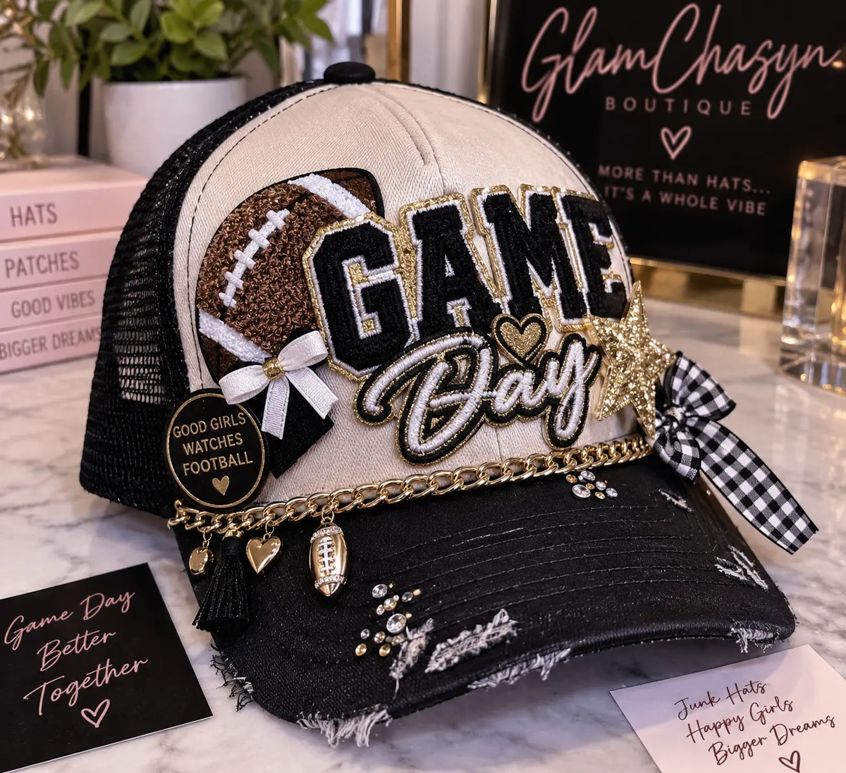 Custom Game Day Trucker Hats |Junk Sports Hats/PLEASE READ PRODUCT DESCRIPTION GlamChasyn Boutique