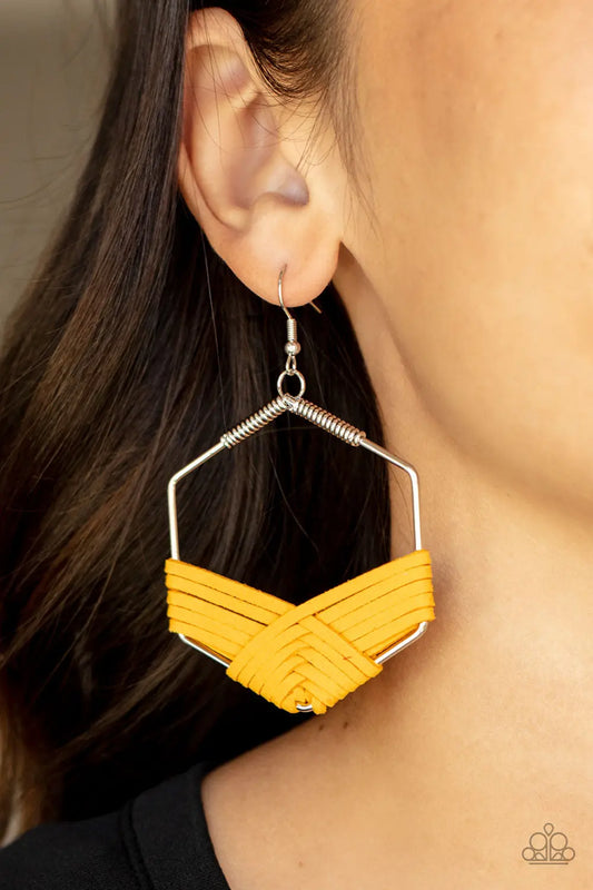 Suede Solstice - Yellow Paparazzi Accessories