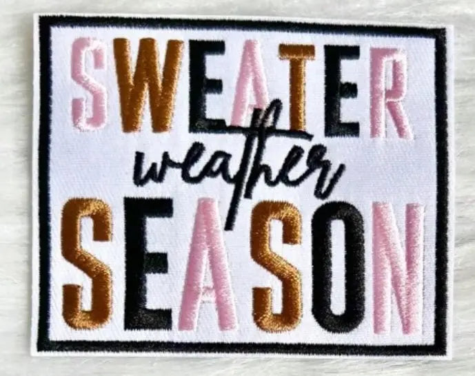 Sweater Weather Season Iron on Patch GlamChasyn Boutique