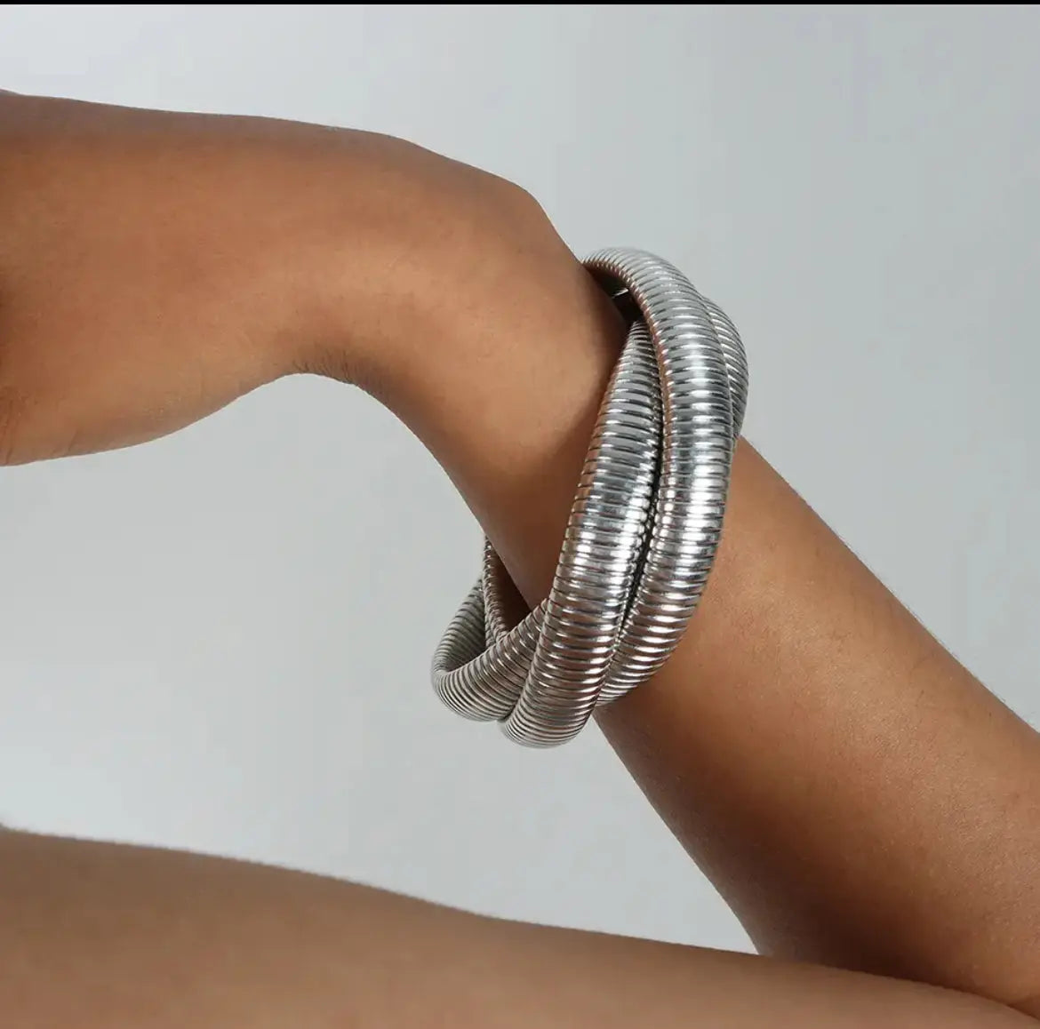 Triple Threat Exaggerated Stretch Snake Bangles GlamChasyn