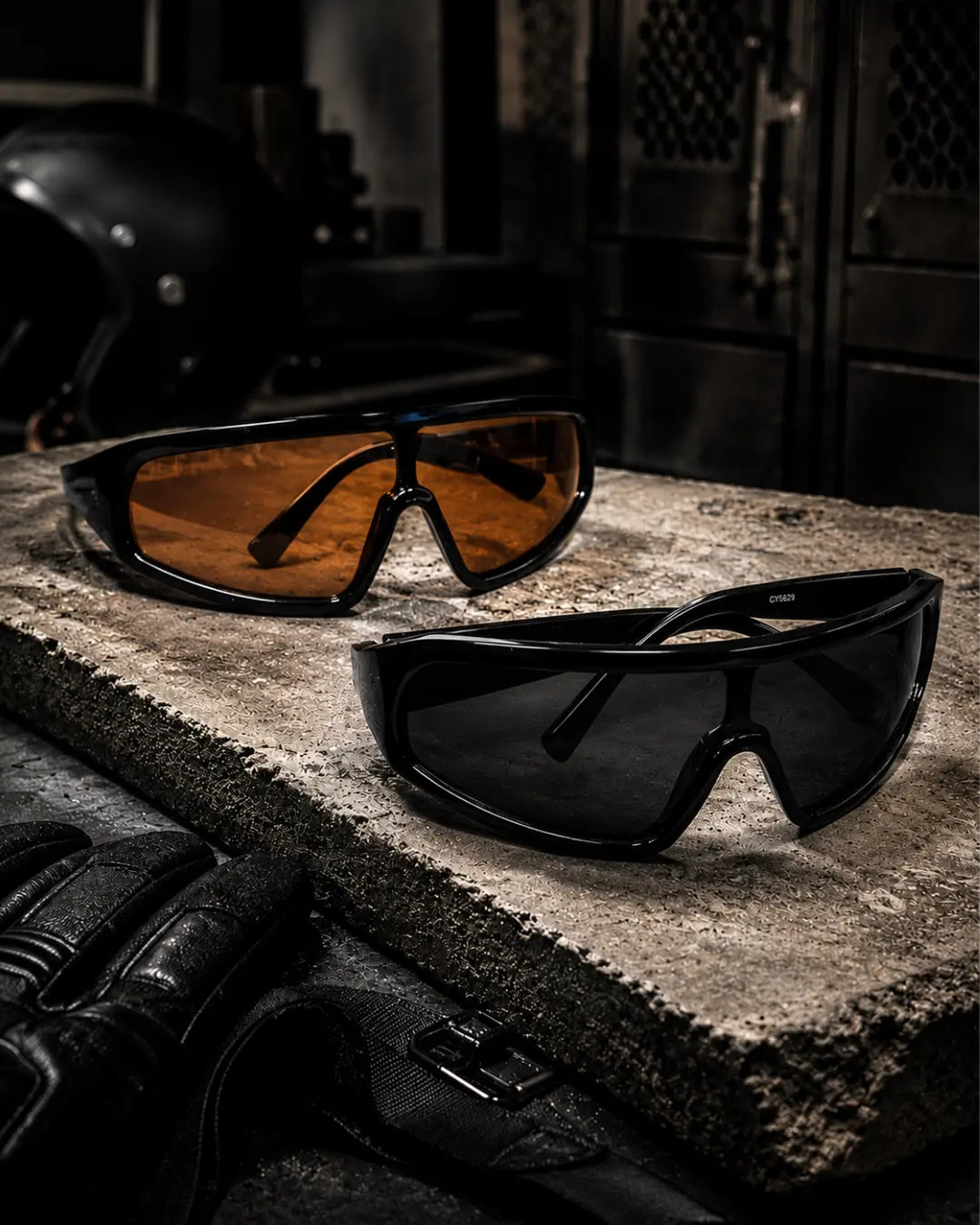 Wrapped Around Shield Sunglasses | Men's Wraparound Sport & Motorcycle Eyewear Shadez of Glam