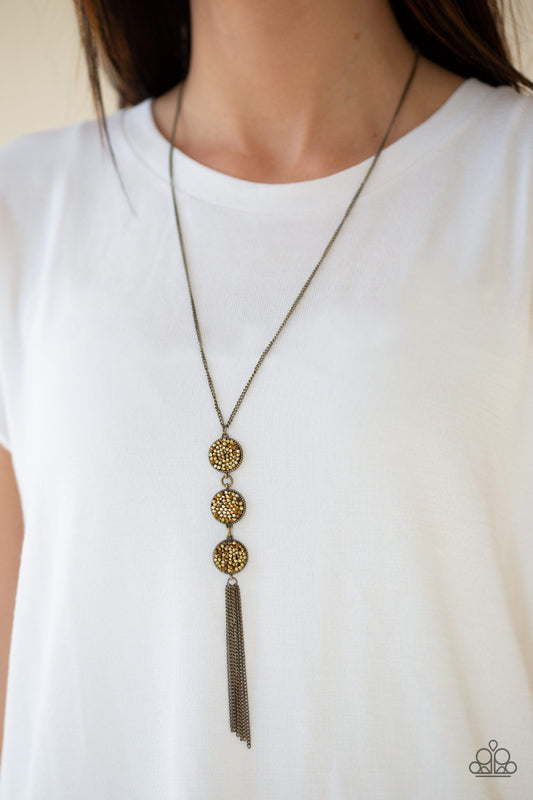 Triple Shimmer - Brass Paparazzi Accessories