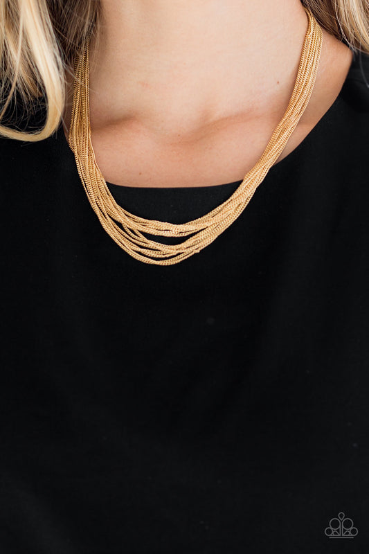 Backstage Bravado - Gold Paparazzi Accessories