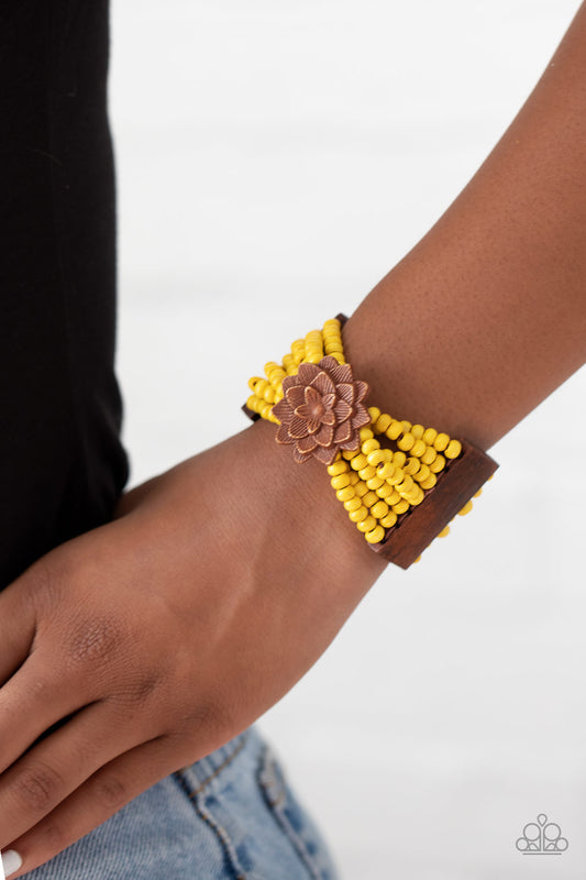 Tropical Sanctuary - Yellow Paparazzi Accessories
