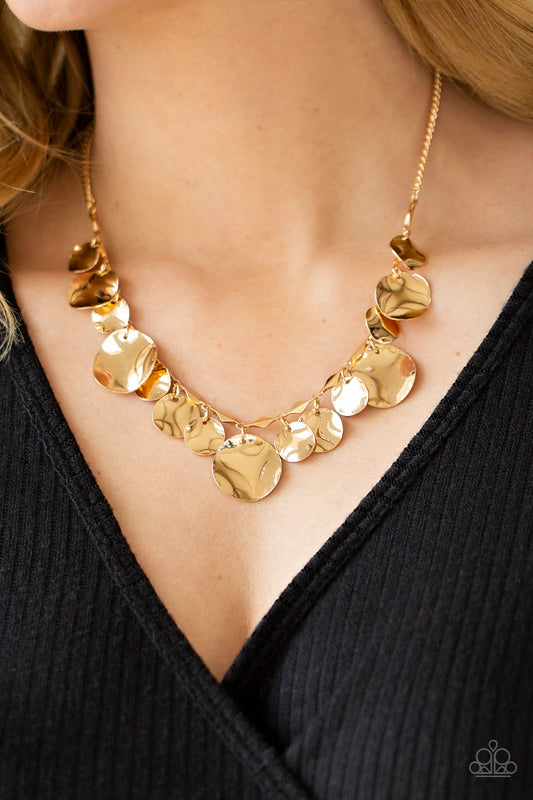 GLISTEN Closely - Gold Paparazzi Accessories