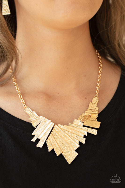 Happily Ever AFTERSHOCK - Gold Paparazzi Accessories
