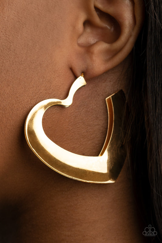 Heart-Racing Radiance - Gold Paparazzi Accessories
