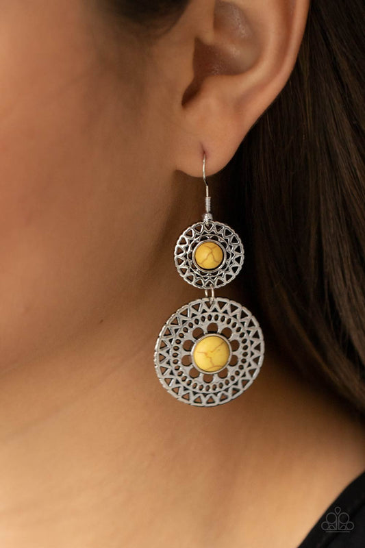 Sunny Sahara - Yellow Paparazzi Accessories