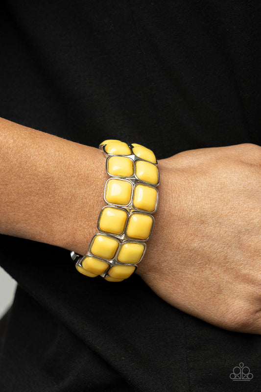 Double The DIVA-ttitude - Yellow Paparazzi Accessories