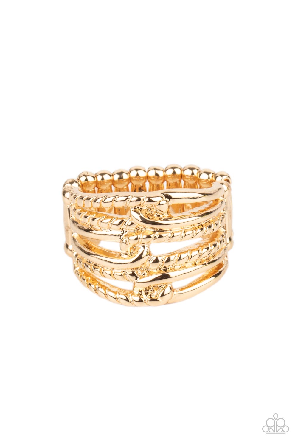 Crossing Signals - Gold Paparazzi Accessories