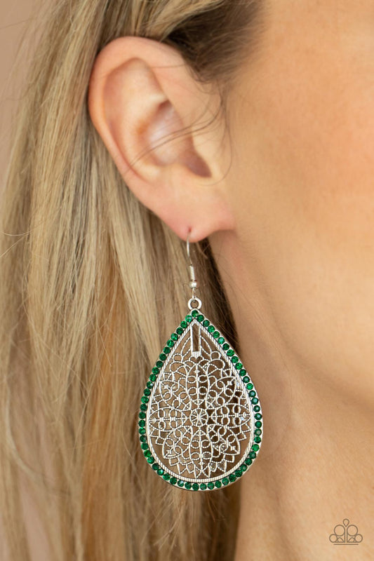 Fleur de Fantasy - Green Paparazzi Accessories