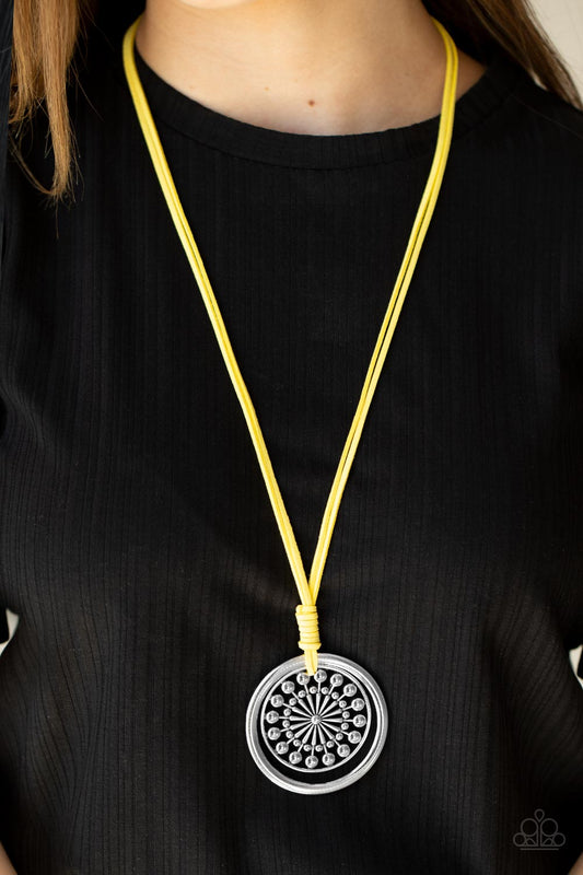 One MANDALA Show - Yellow Paparazzi Accessories