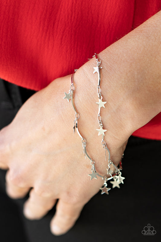 Party in the USA - Silver Paparazzi Accessories