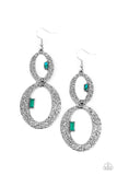 OVAL and OVAL Again - Green Paparazzi Accessories