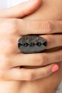 Ferociously Faceted - Black Paparazzi Accessories