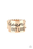 Dream Louder - Gold Paparazzi Accessories