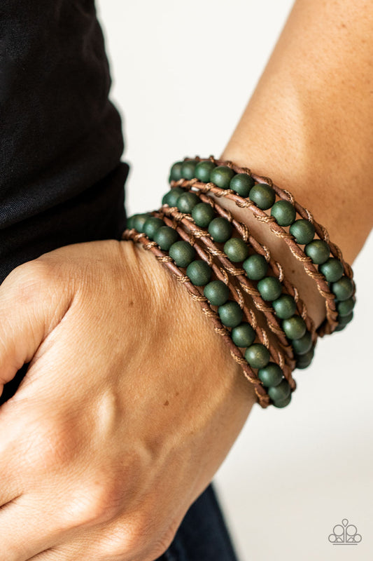Pine Paradise - Green Paparazzi Accessories