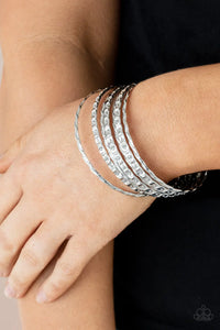 Back-To-Back Stacks - Silver Paparazzi Accessories