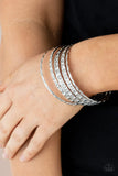 Back-To-Back Stacks - Silver Paparazzi Accessories