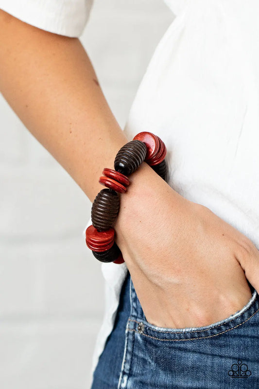 Caribbean Castaway - Red Paparazzi Accessories