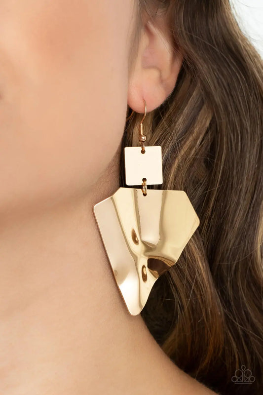 Deceivingly Deco - Gold Paparazzi Accessories