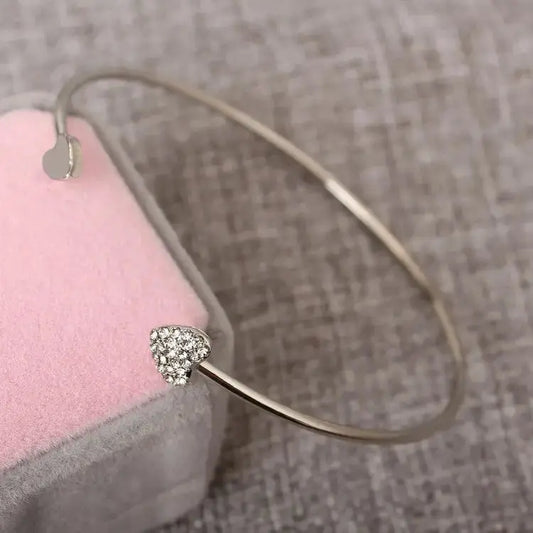 Double Heart Bangle GlamChasyn