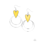 Happily Ever Hearts - Yellow Paparazzi Accessories