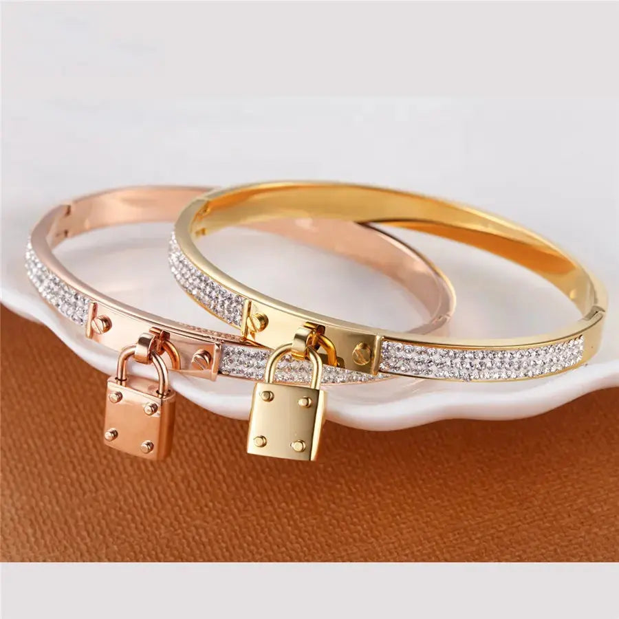 Love Lock Bangle Bracelet GlamChasyn