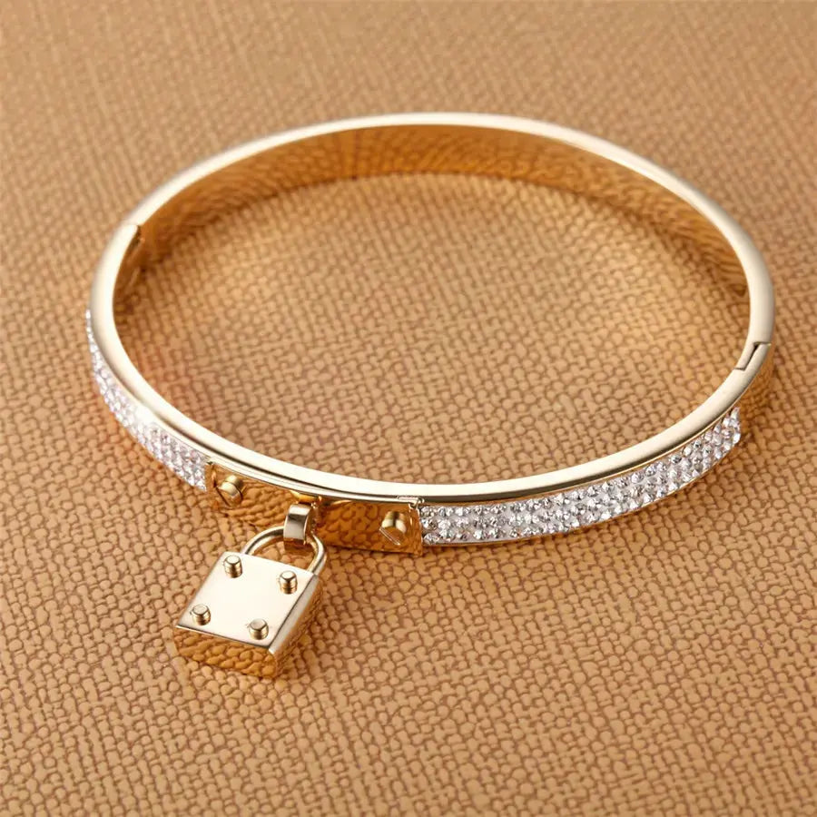 Love Lock Bangle Bracelet GlamChasyn