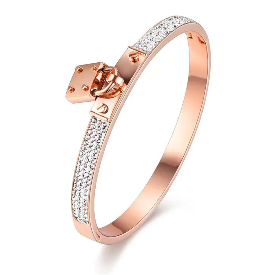 Love Lock Bangle Bracelet GlamChasyn