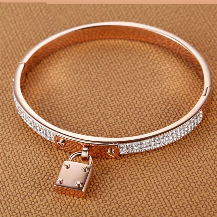 Love Lock Bangle Bracelet GlamChasyn